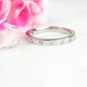 Sterling Silver & Cubic Zirconia Band